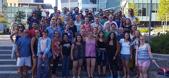 Explorica staff enjoying a sales kickoff in 2016